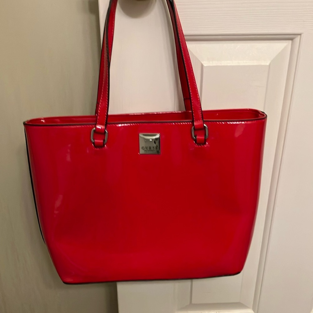 Guess Red Tote Bag